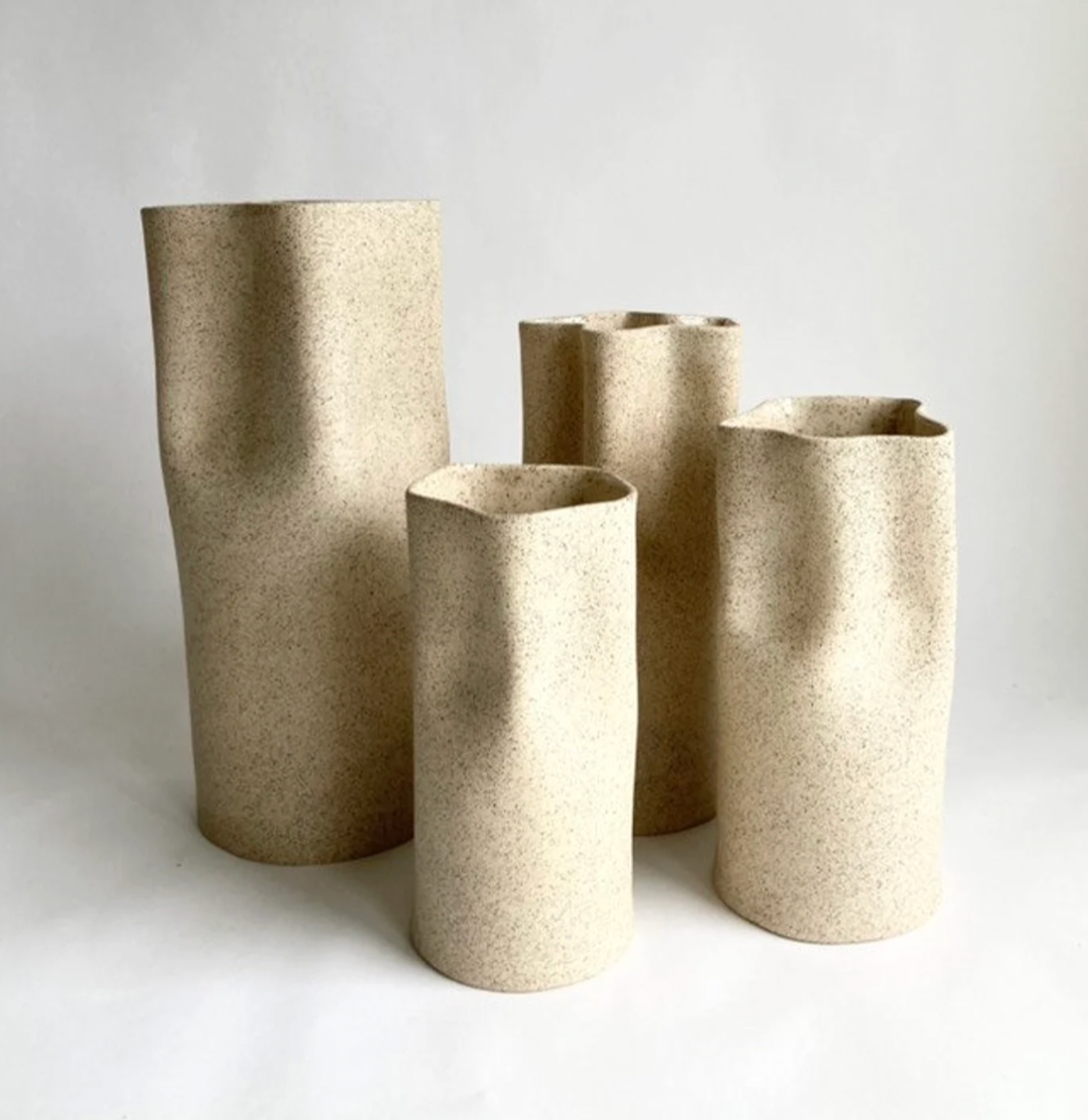 Sandy Speckled Handmade Ceramic Vase