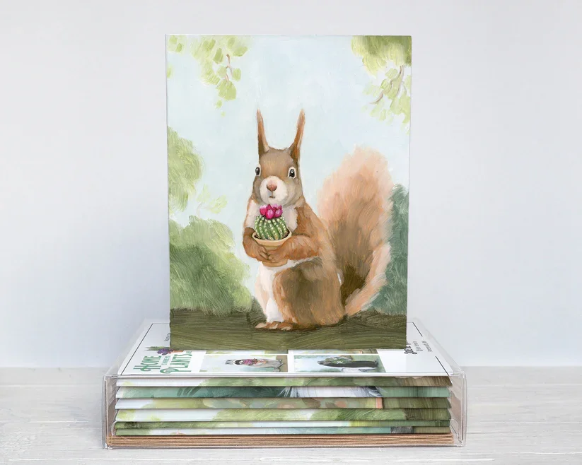 House-Plants-Box-Set-of-6-Greeting-Cards-Squirrel-Cactus.webp
