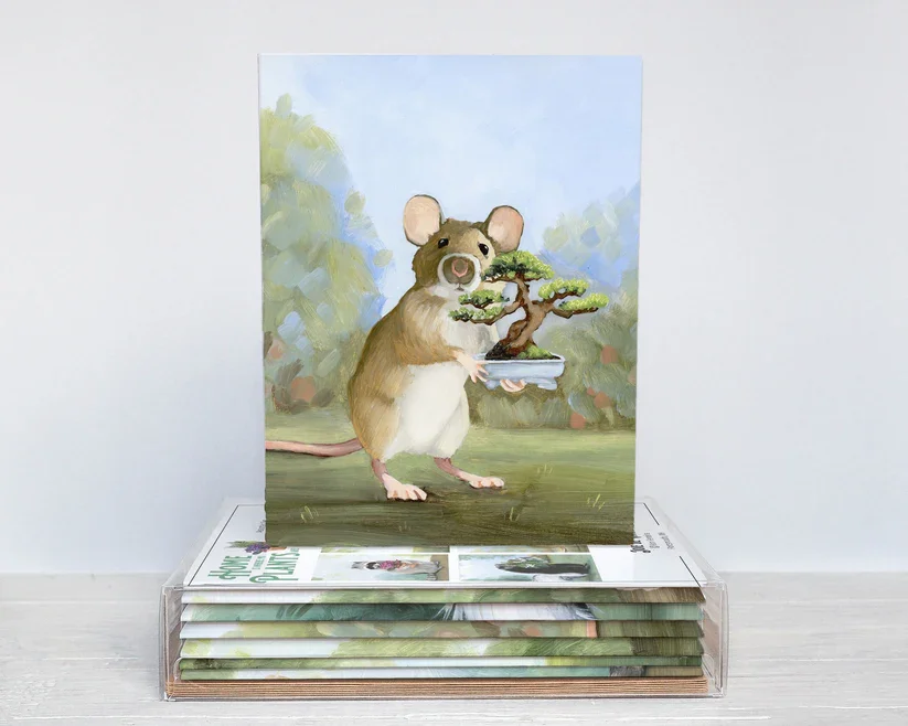 House-Plants-Box-Set-of-6-Greeting-Cards-Mouse-Bonsai.webp