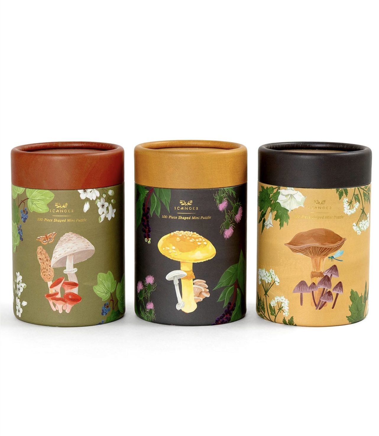 Mushroom - 100 Piece Mini Jigsaw Puzzles - Set of 3