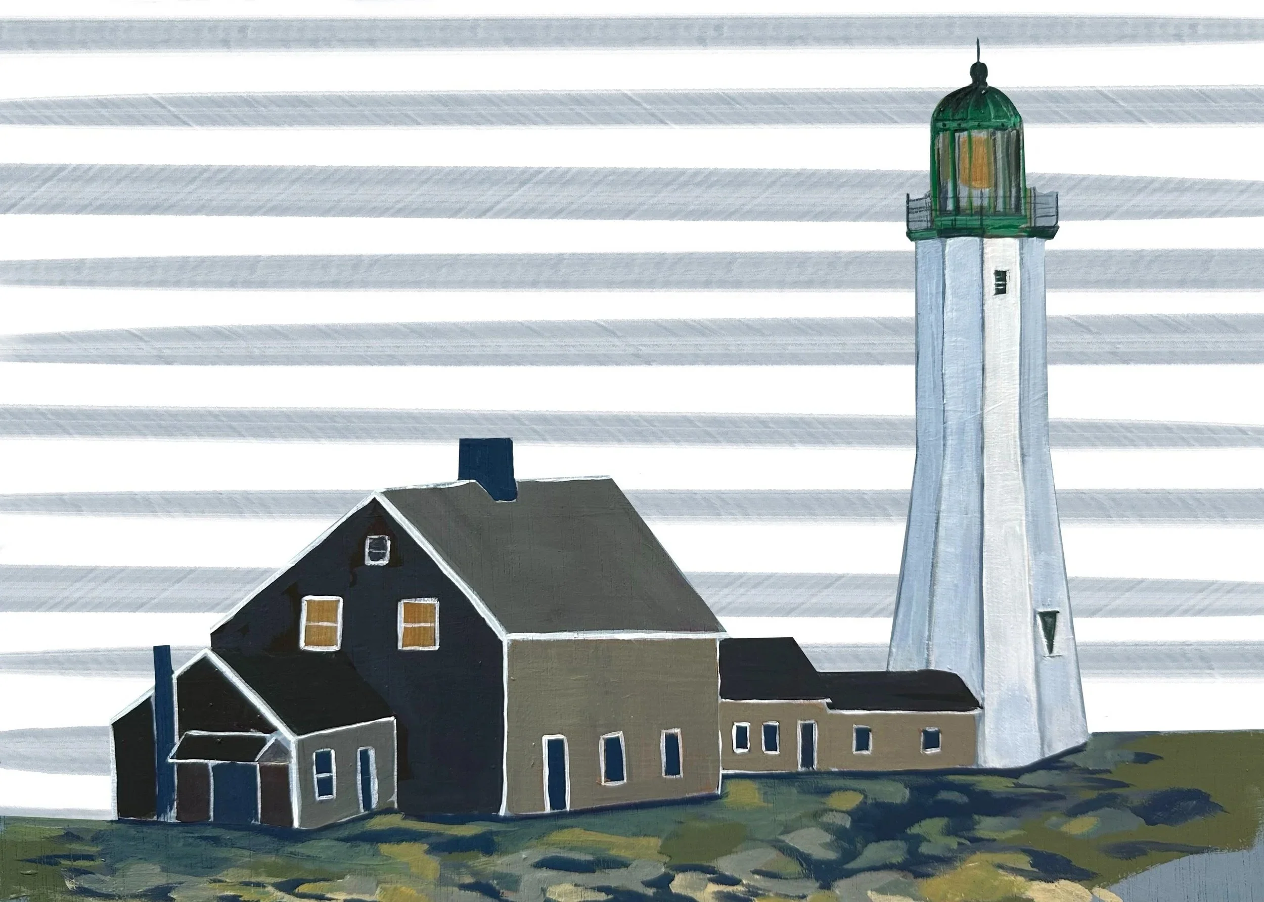 Scituate Lighthouse (Print) by K. Hunter Art