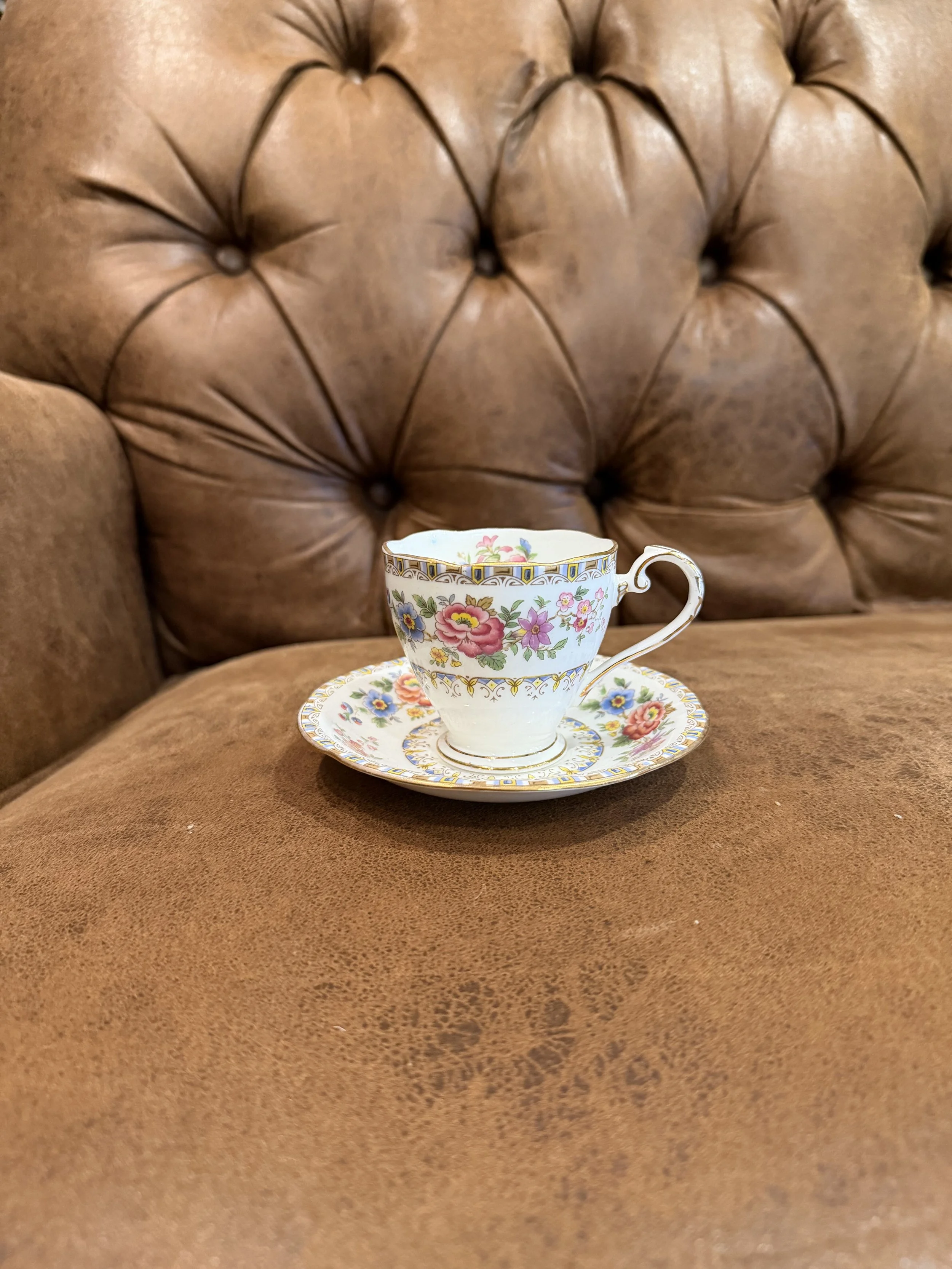 Vintage Royal Grafton Malvern Demitasse Tea Cup and Saucer Set
