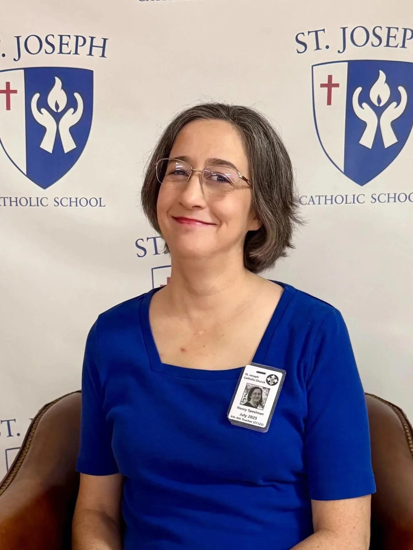 ✨ Teacher Highlight: Ms. Speelman ✨
For the past 5 years, Ms. Speelman has shared her love of math with our students at SJCS. 🧮🧠 She enjoys books, word games, and anything chocolate&mdash;or carrot cake! 🥕 We&rsquo;re blessed to have her on our te