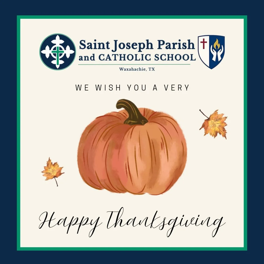 Happy Thanksgiving from all of us at St. Joseph Parish &amp; Catholic School! 🍂🦃 🧡
We&rsquo;re still smiling from our Thanksgiving Luncheon earlier this month, where students, families, and staff came together to share a warm meal and celebrate th