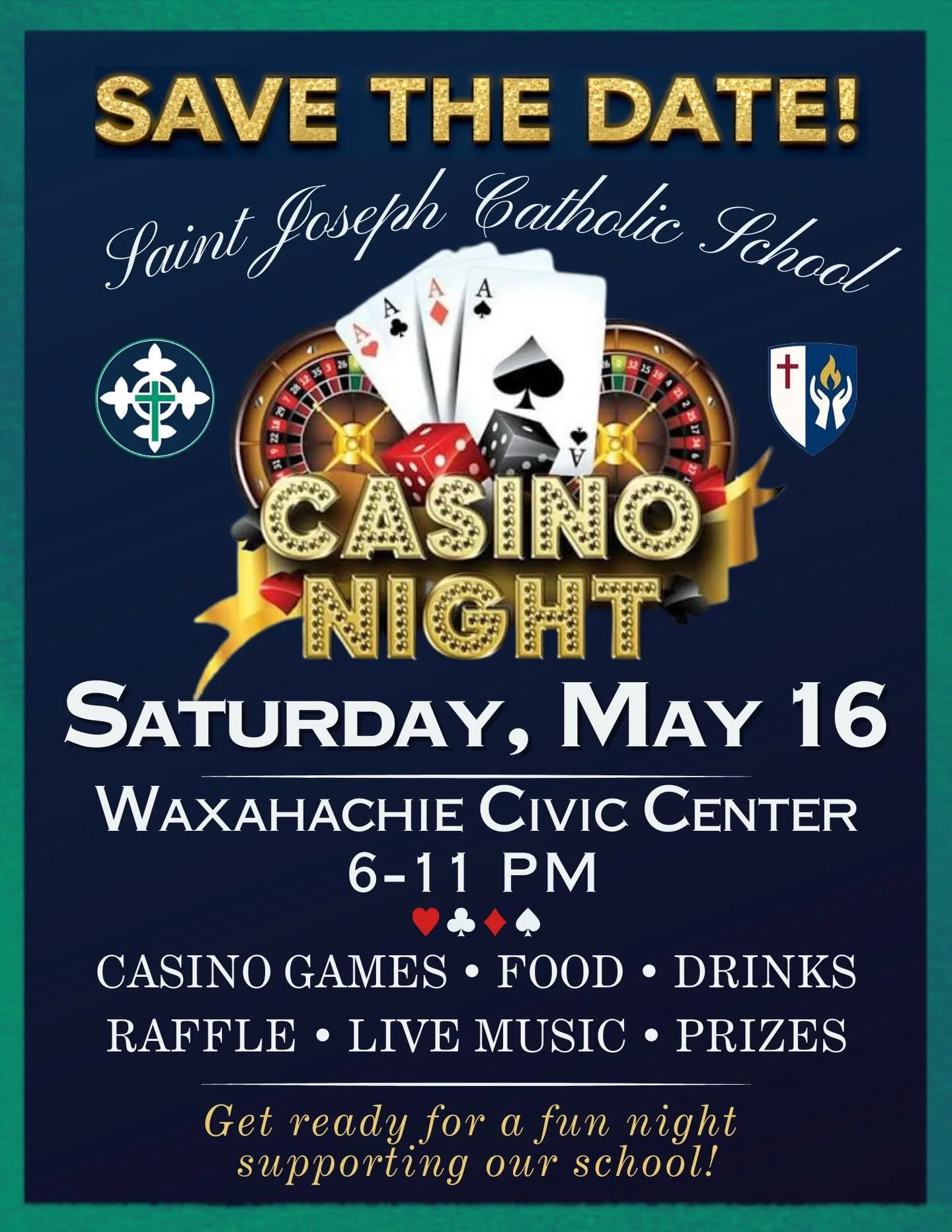 🎲 Save the date!

SJCS Casino Night is happening May 16, 2026 and it&rsquo;s a night you won&rsquo;t want to miss!

An evening of fun, community, and support for our school.&spades;️&hearts;️