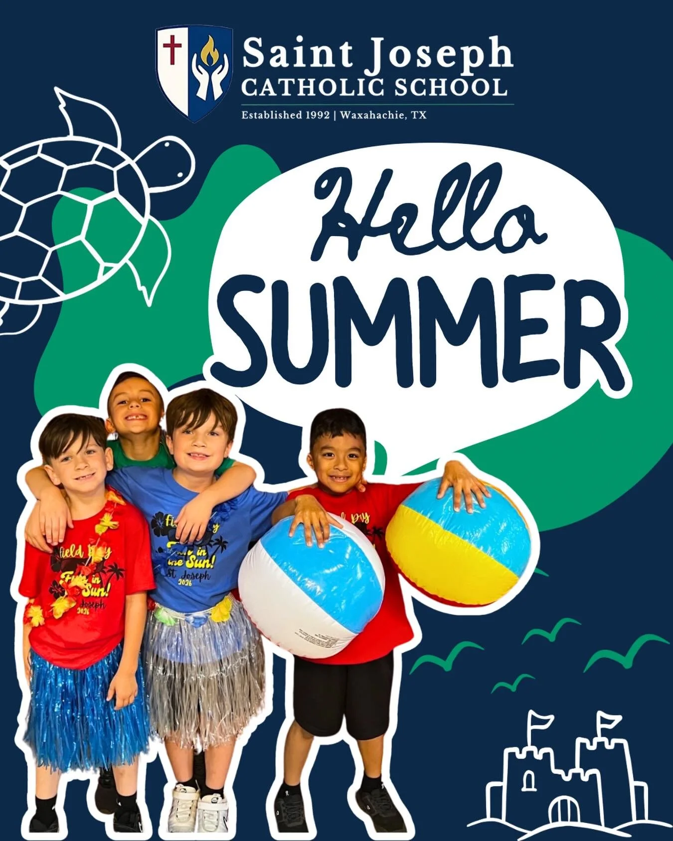☀️ Hello, Summer! ☀️ Thank you for an incredible year. Enjoy a well-deserved summer break, SJCS Knights! 💙💚