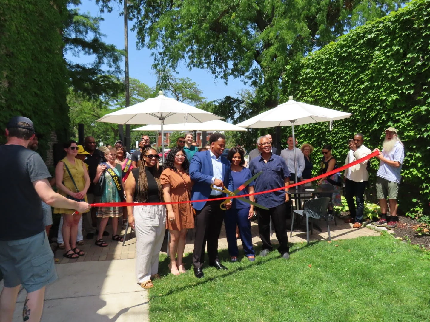 Ribbon cutting to celebrate Wilson CPA Services' business anniversary. Wilson CPA Services provides tax preparation, tax strategy, and other tax services to individuals, small businesses, and real estate owners.
