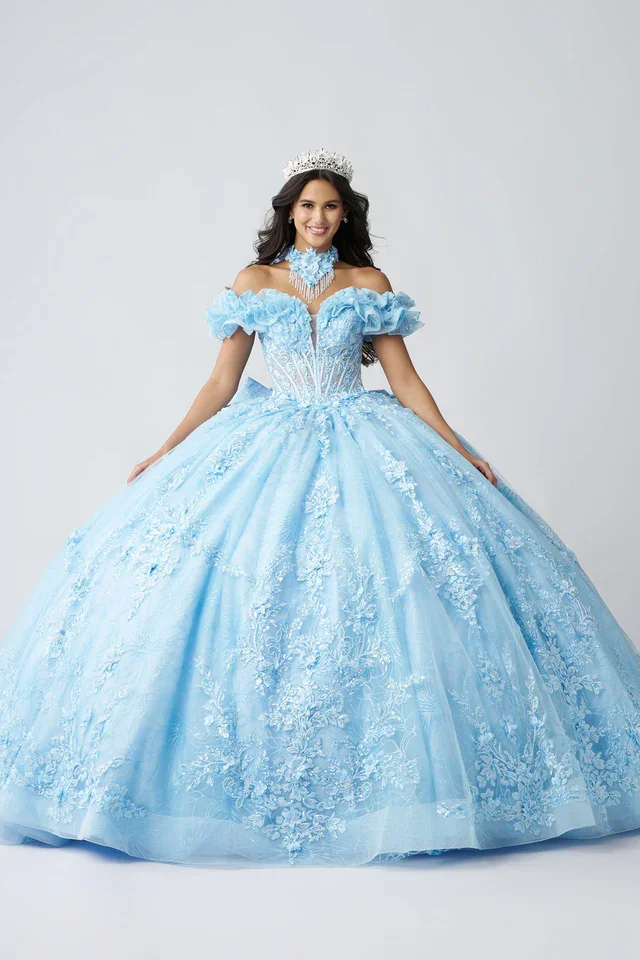Blue quinceanera gown