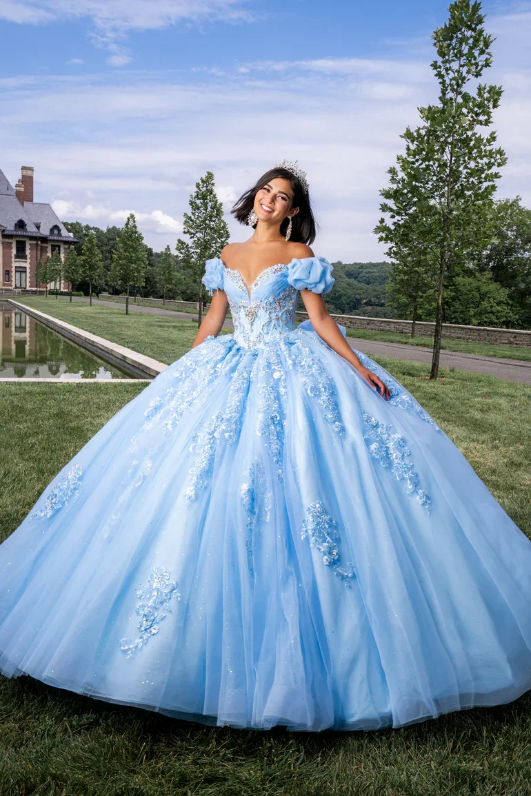 light blue quince dress