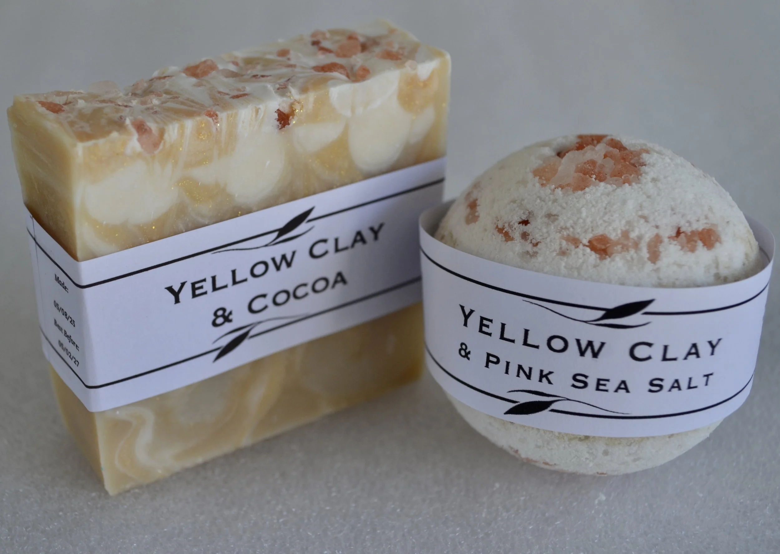 Yellow Clay & Pink Salt Artisan Spa Set