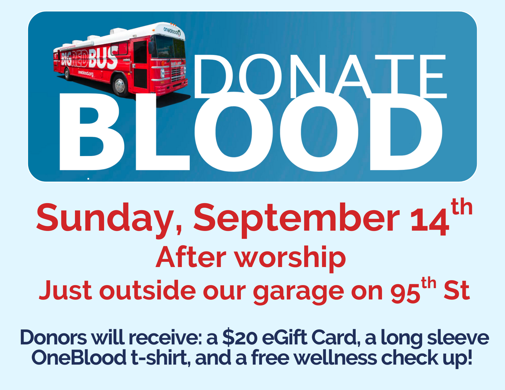 DONATE BLOOD 9/14!