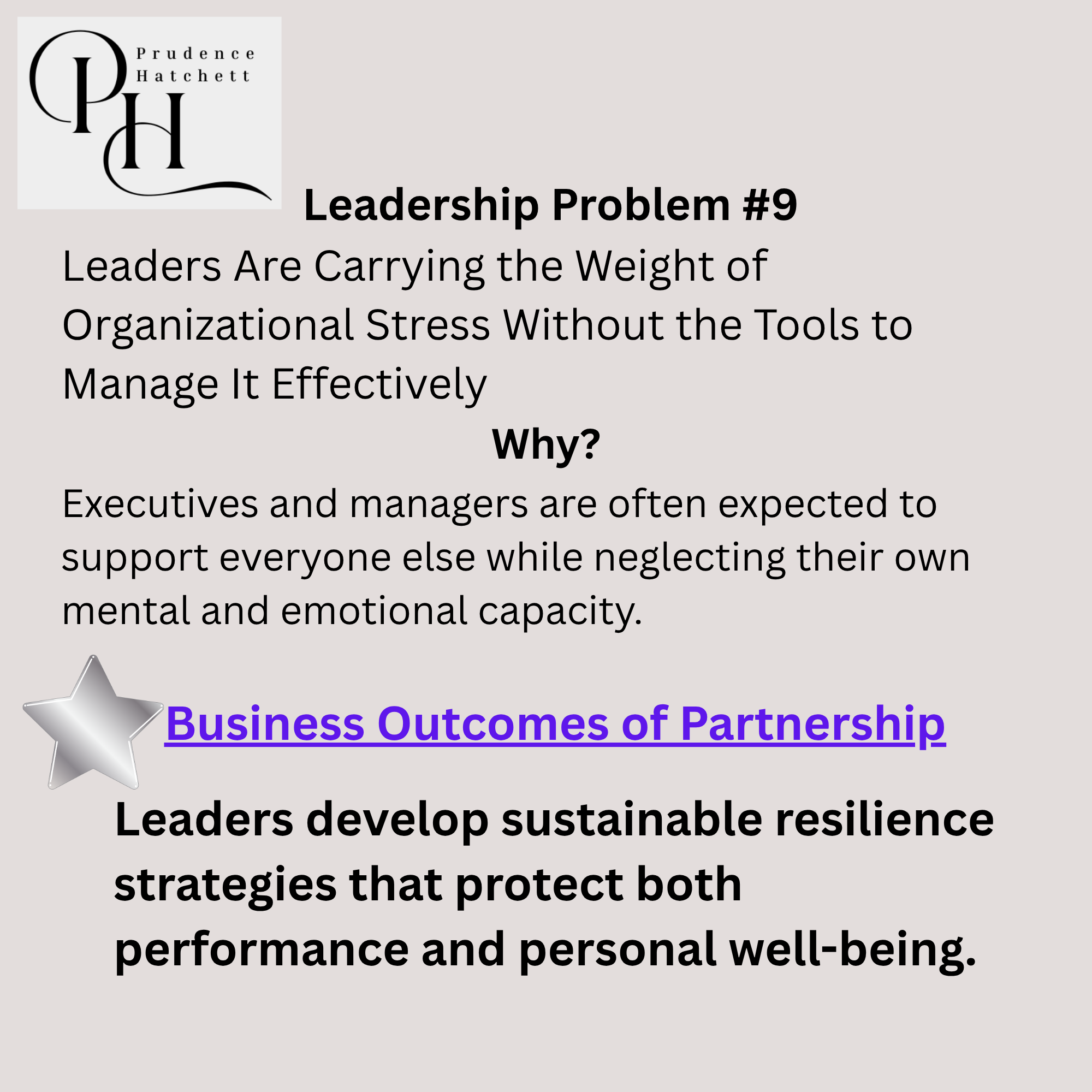 Inspirational quote about leadership by Prudence Hatchett with pastel watercolor background and star icon.