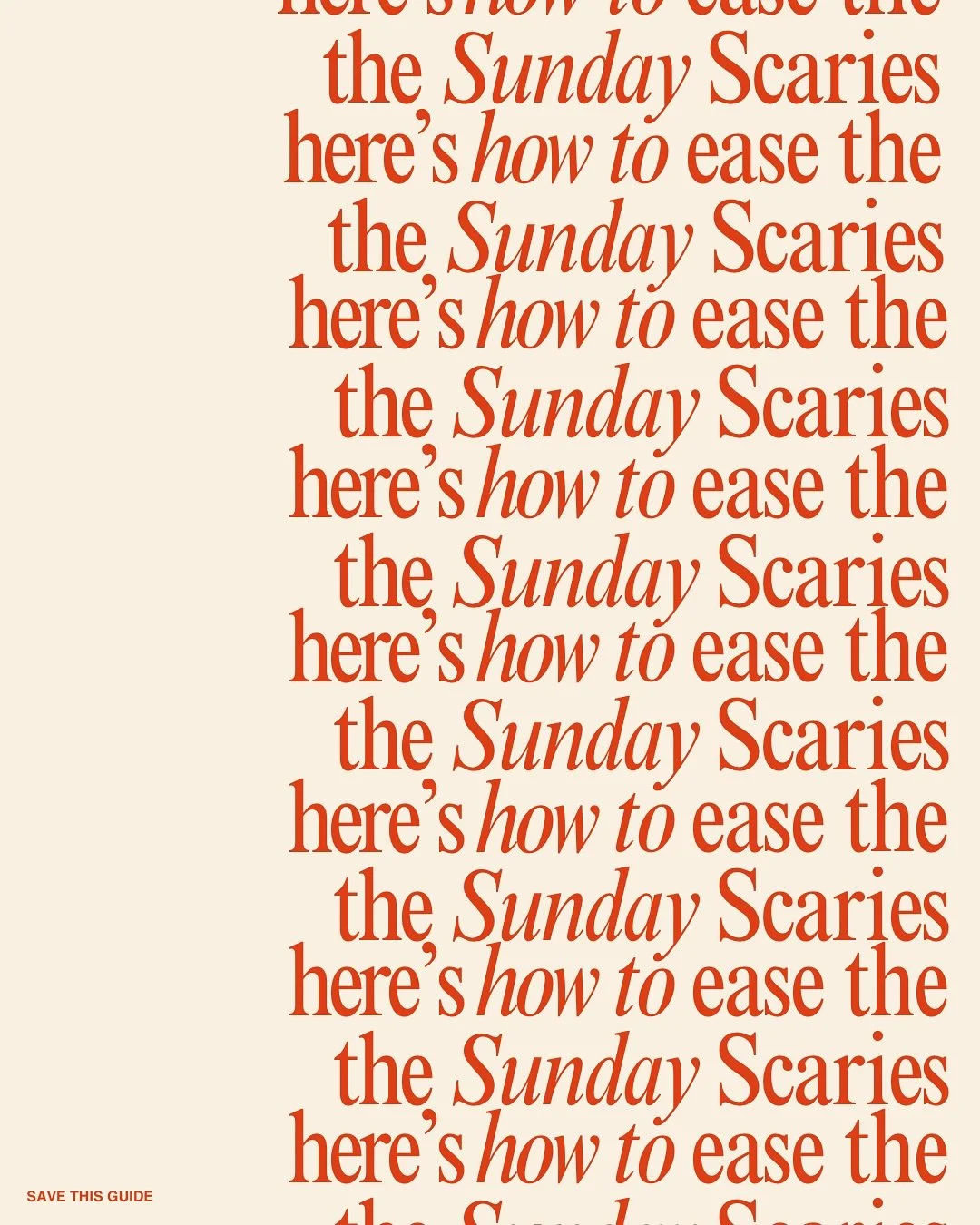 &ldquo;Sunday Scaries&rdquo; don&rsquo;t mean your weekend&rsquo;s wasted. A little prep, some cozy rituals, and giving yourself a soft landing can make all the difference. Think of Sunday as the reset button, not the countdown timer ⏳✨ Save this for
