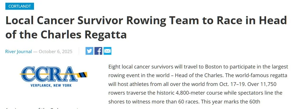 Local Cancer Survivor Team to Race at HOCR25 - River Journal Online 10/2025 - Article