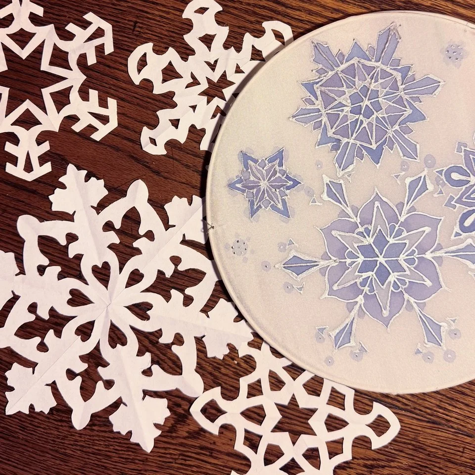 Snowflakes! Paper Cutting & Silk Painting