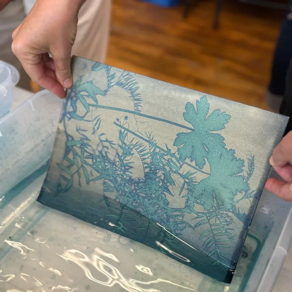 Multimedia Cyanotype Printing