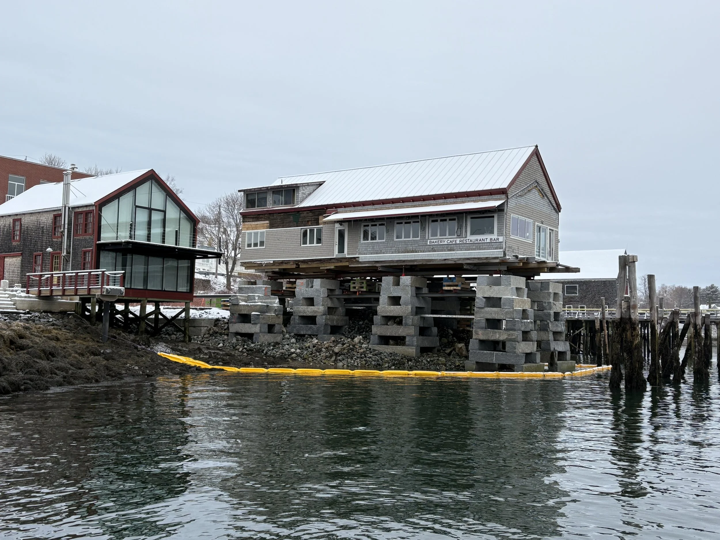 Two years after storms, Castine restaurant readied for new perch