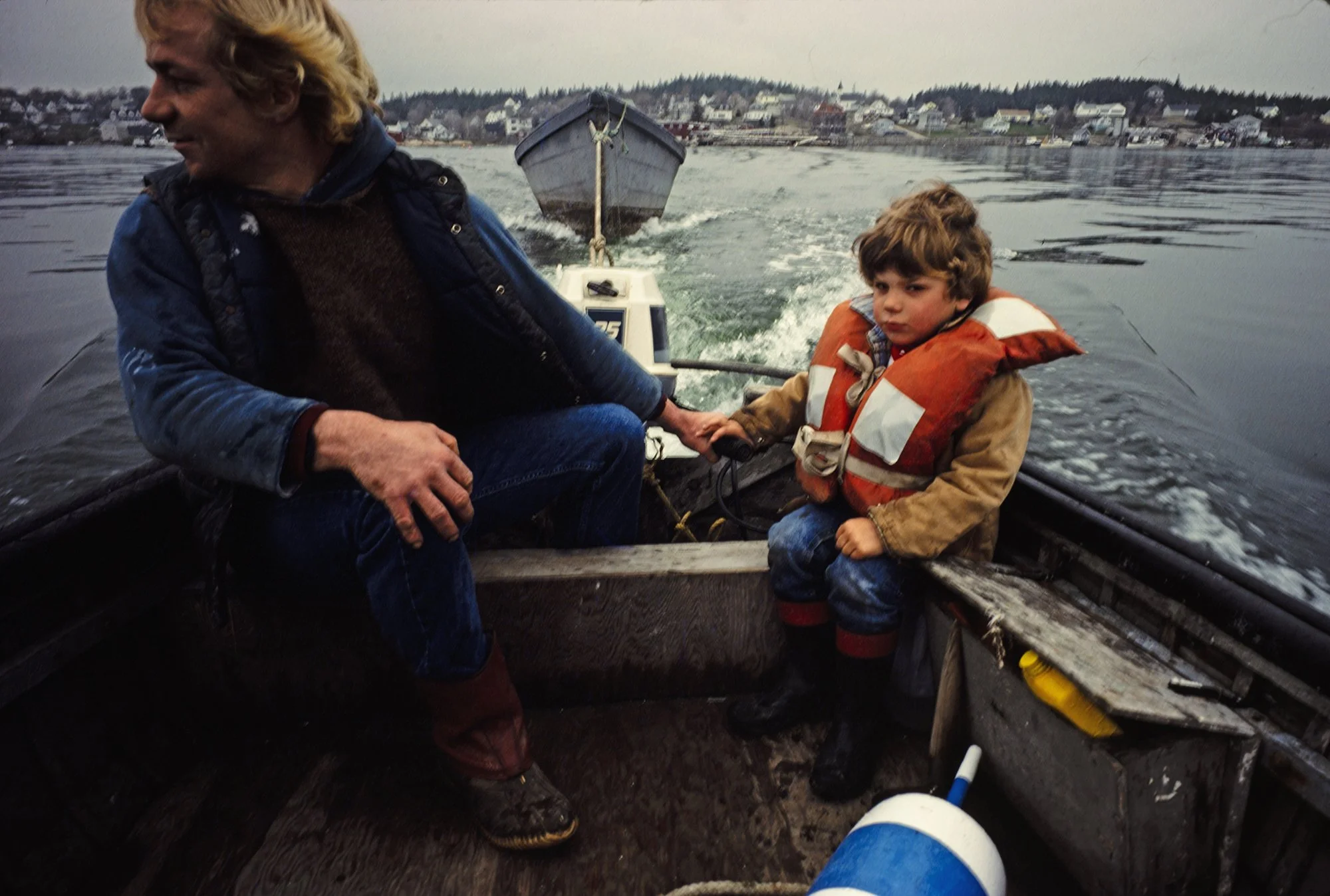 BACKSPACE: Towing a dory to herring grounds in Stonington