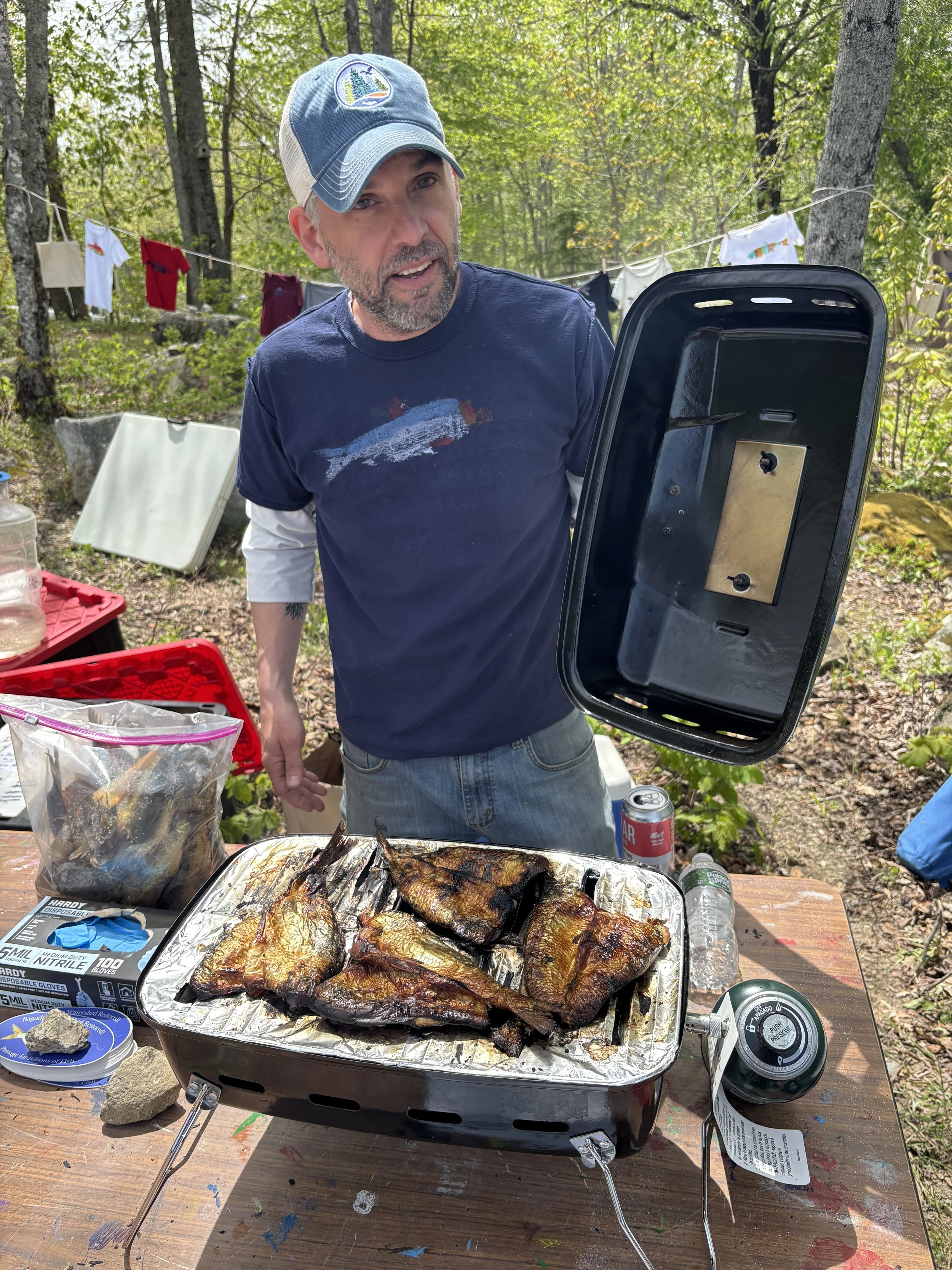 Attendees had a taste of smoked alewives.