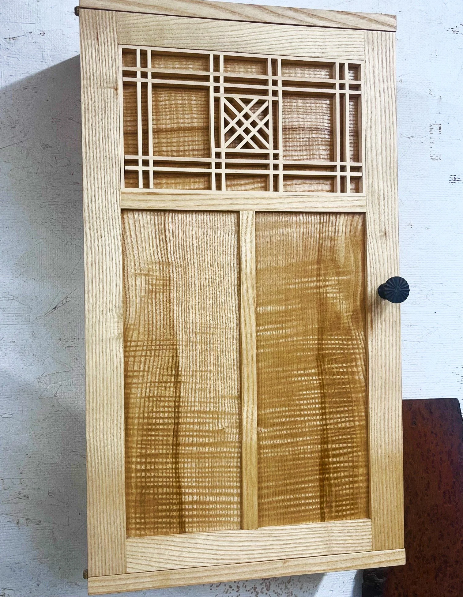 Cabinet of English ash, white ash and African blackwood.jpeg