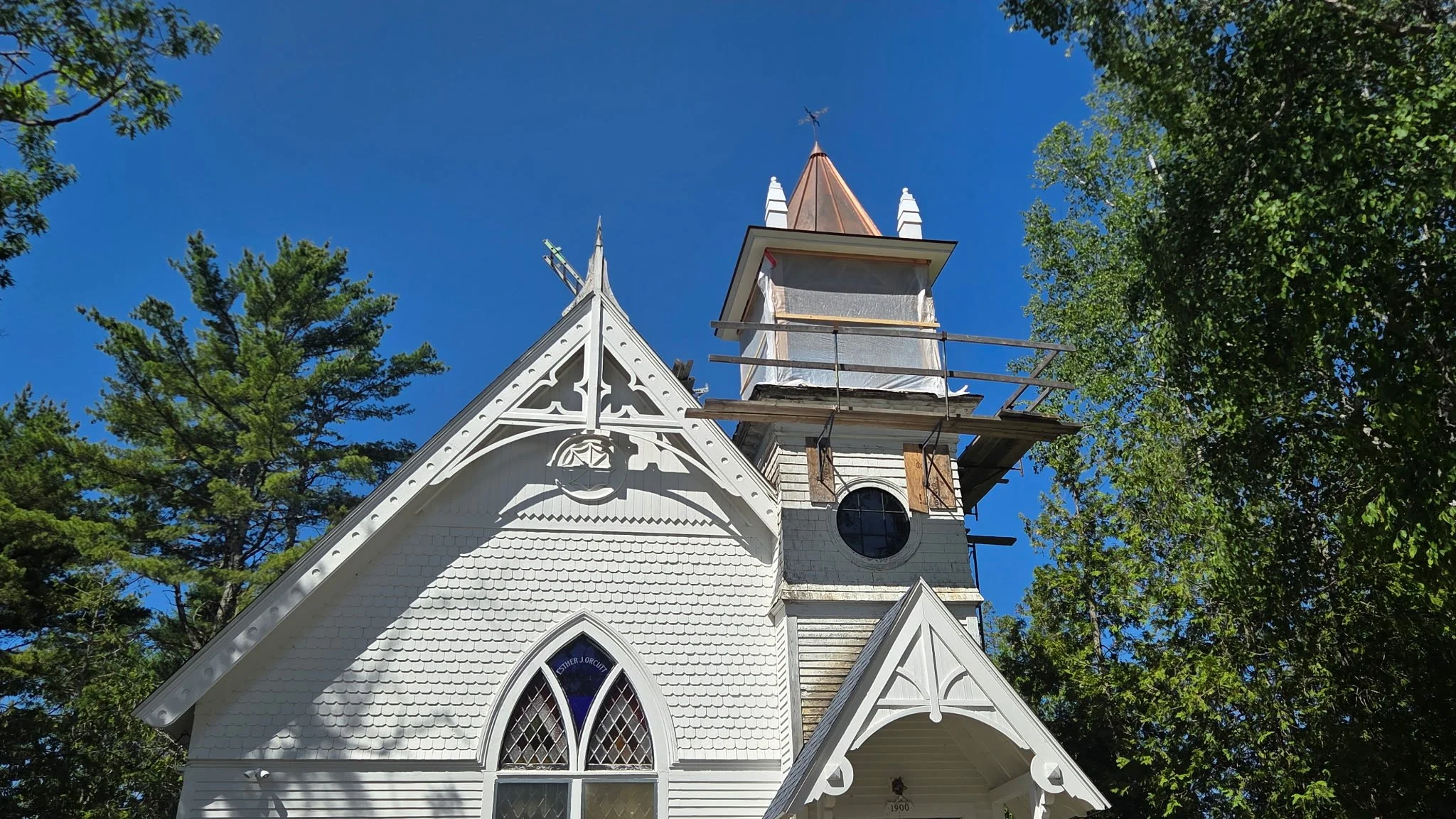 New steeple rises up at Reversing Falls Sanctuary