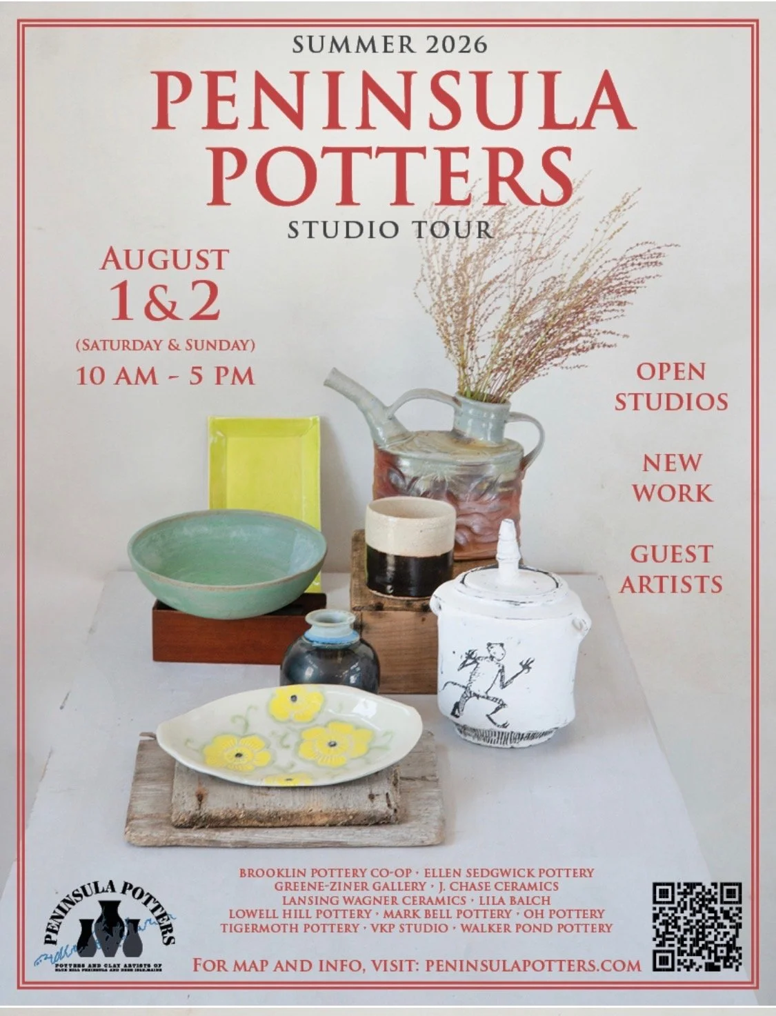 Blue Hill Peninsula Potters 25th Annual Open Studio Tour and Sale