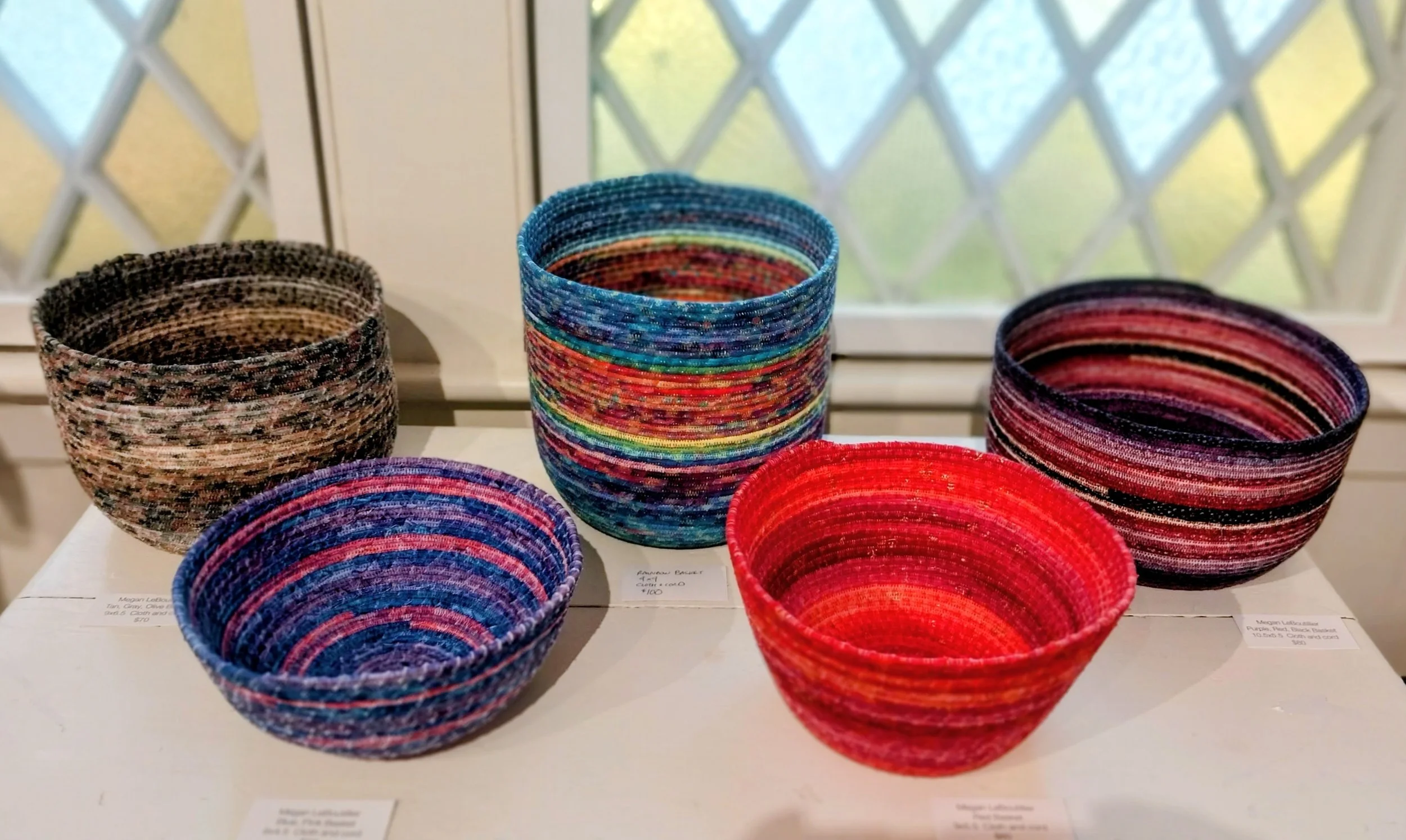 5 basket bowls, Megan Boutillier