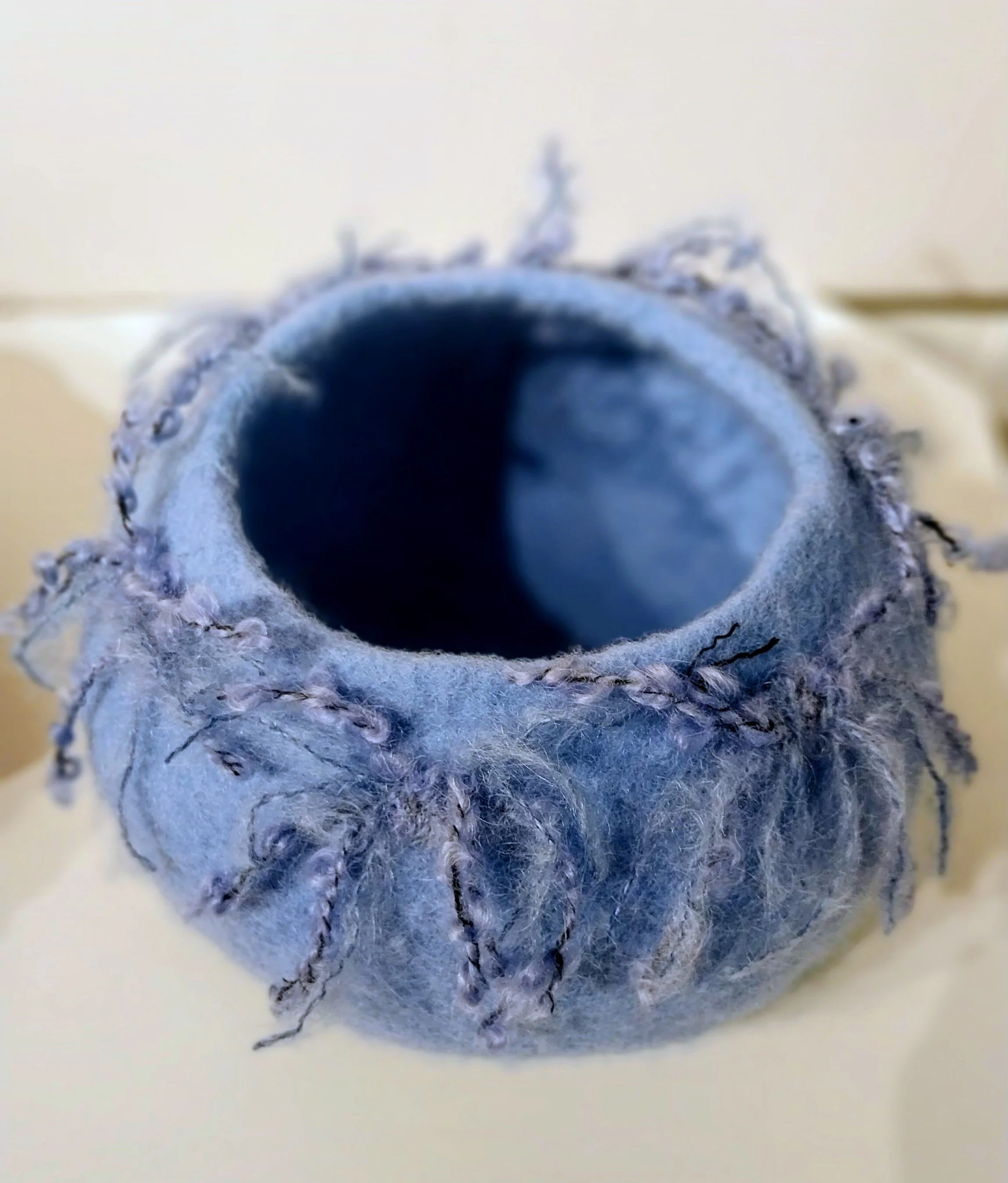  Blue wool bowl, Pat Horton