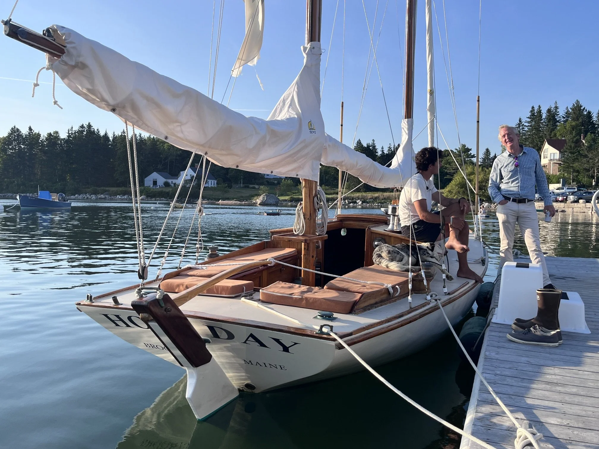 Holiday, with its owner Luke Kaneb on deck.