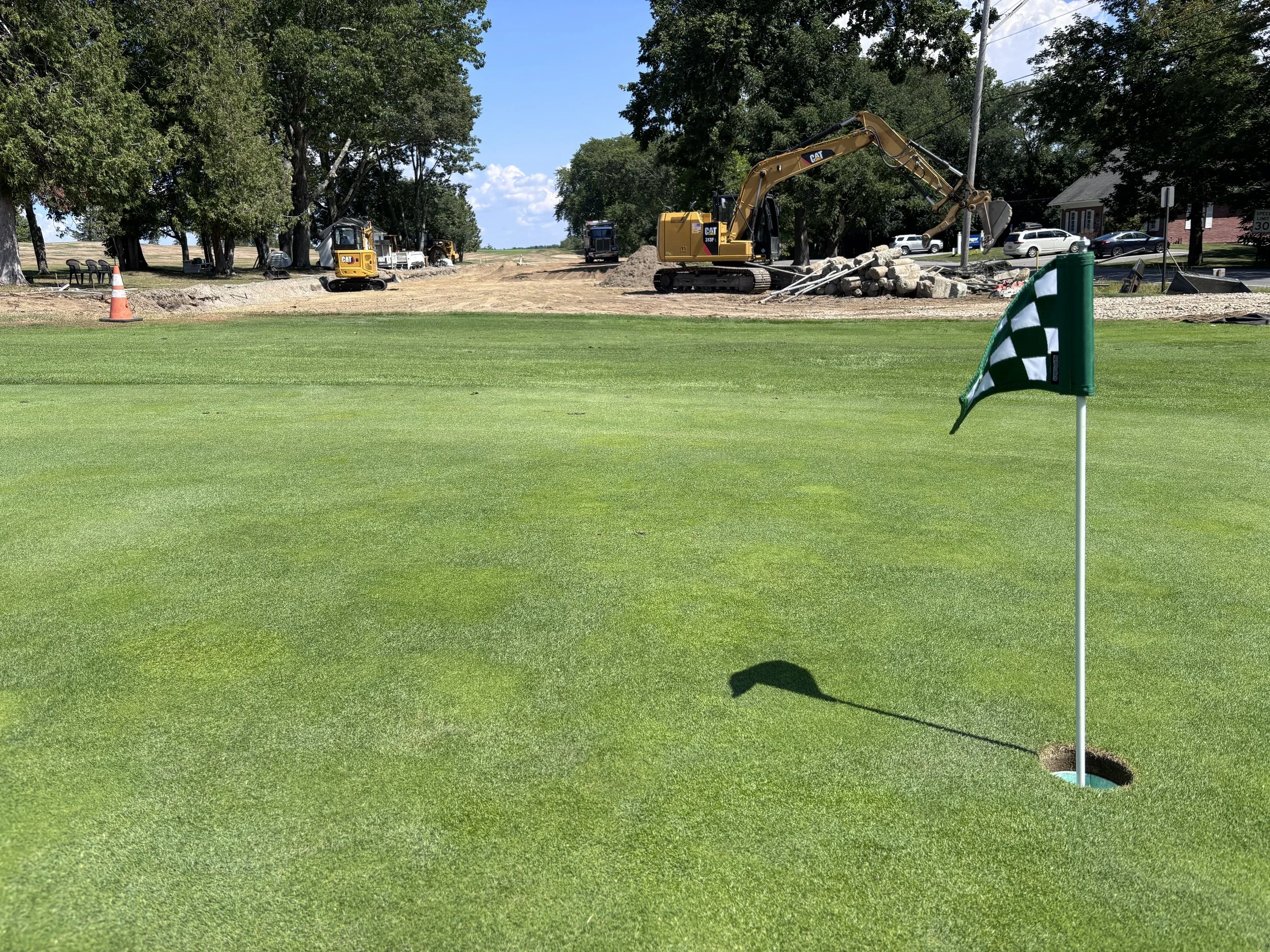 THE U-TURN: New tennis courts in progress