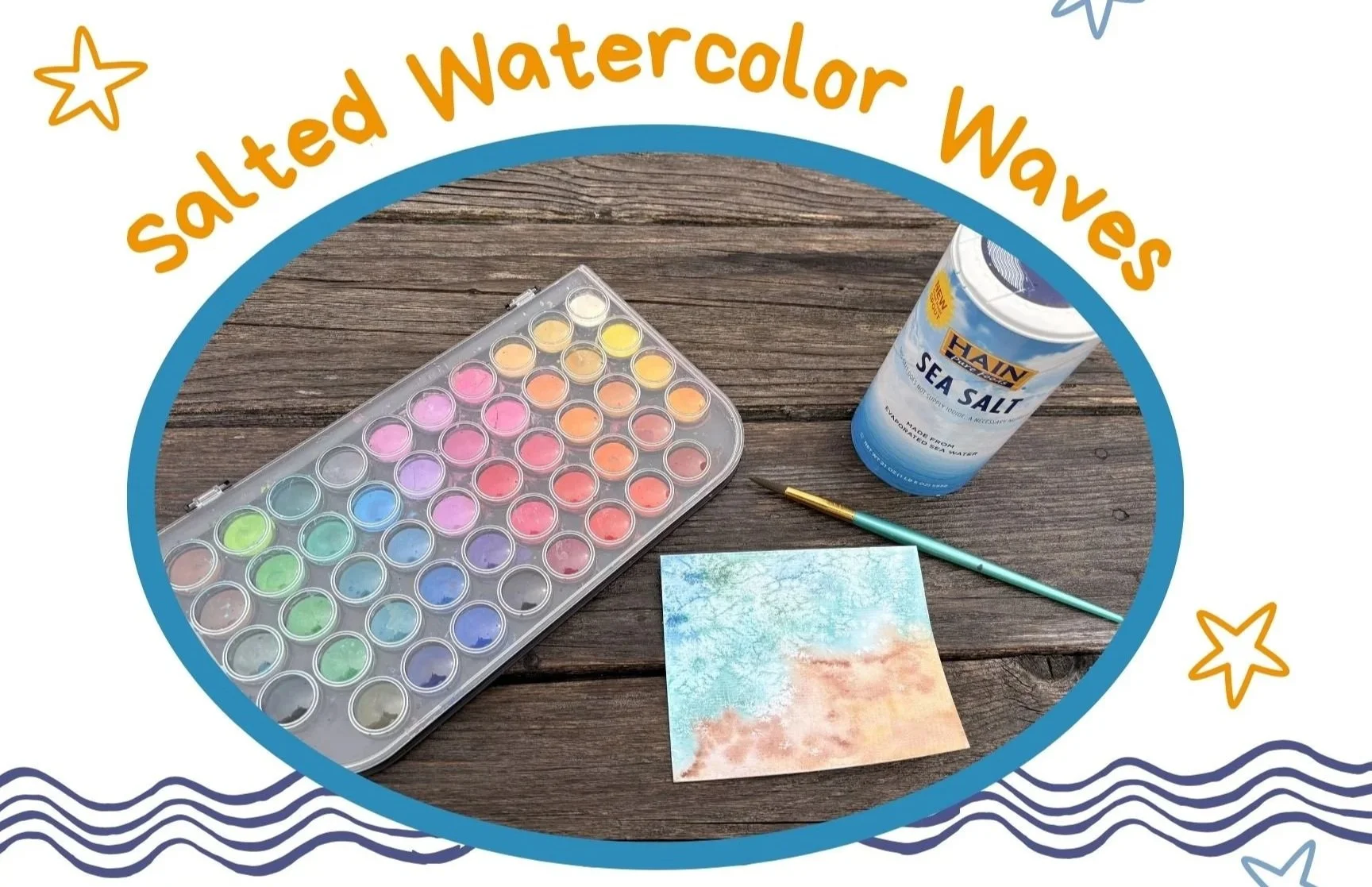 Coastal Kids Science Series: Salted Watercolor Waves