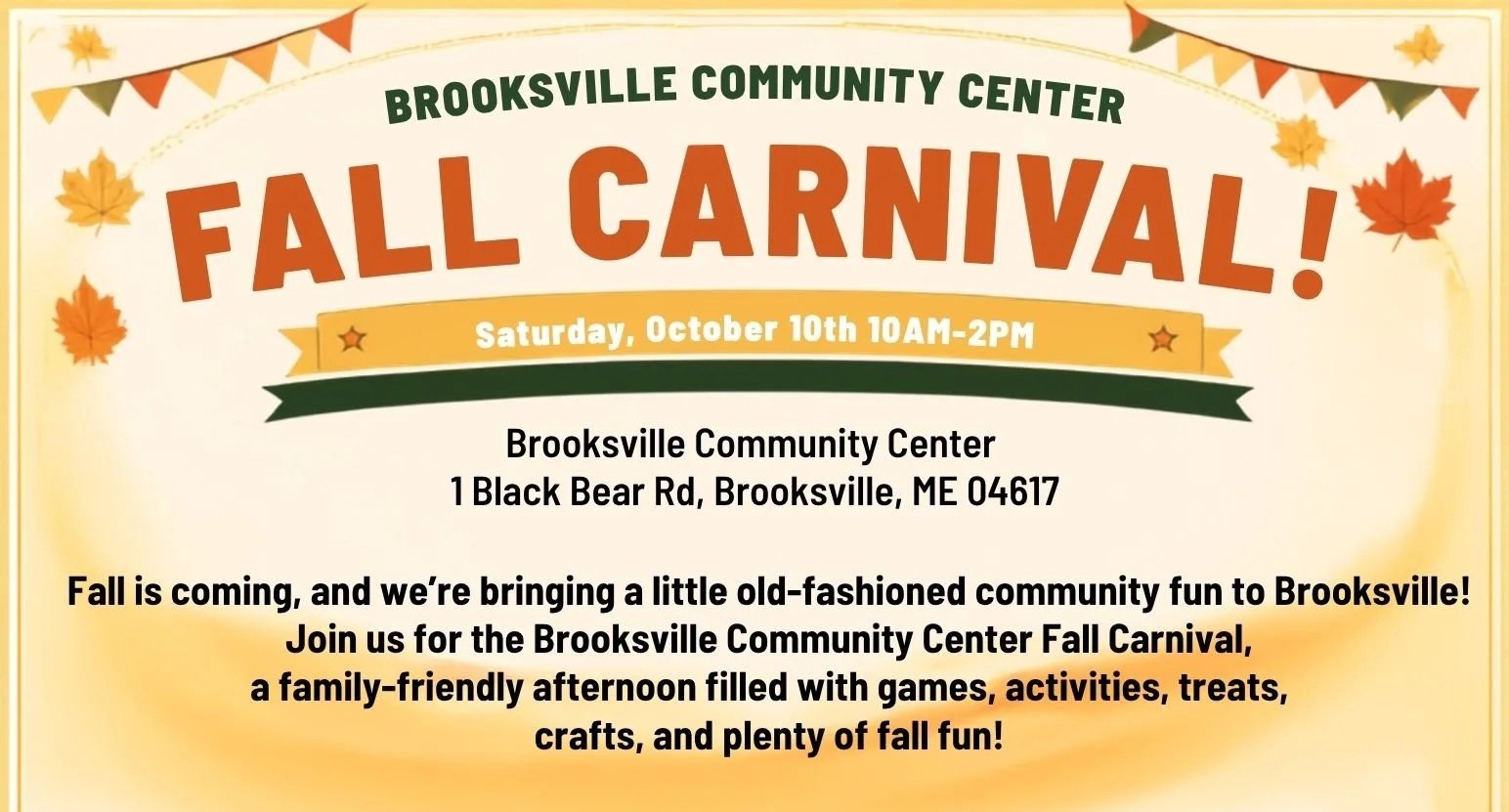 Brooksville Community Center Fall Carnival!