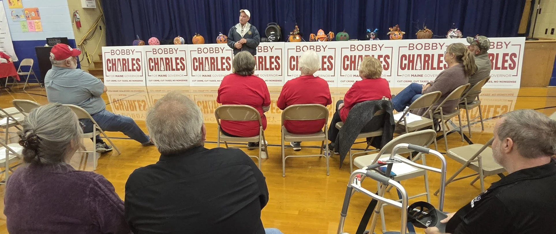 Bobby Charles holds campaign stop in Penobscot