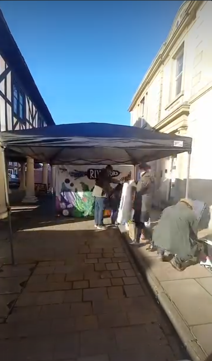 Watch us set up our stall
