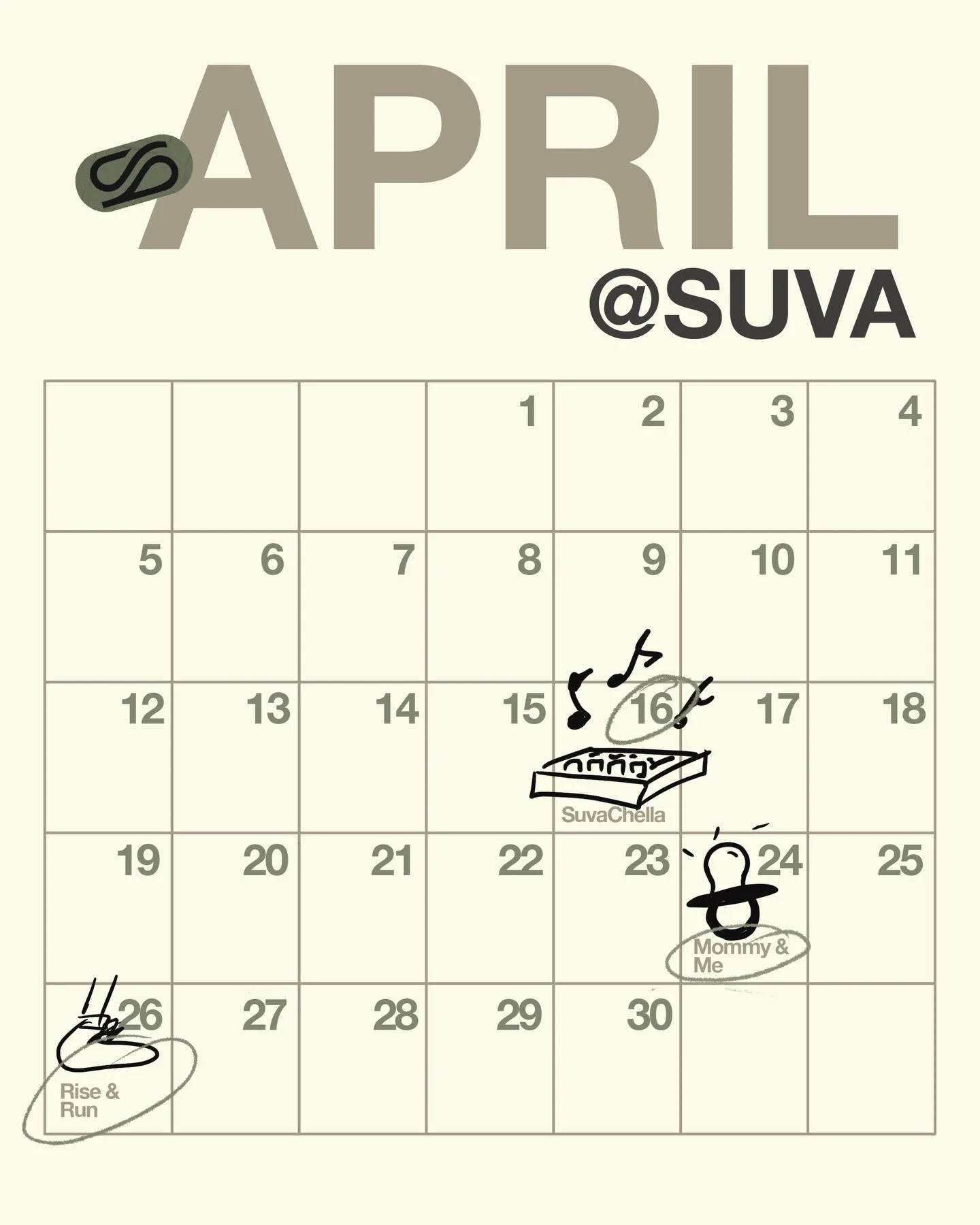 April&rsquo;s looking good 🤍⁠
⁠
A few moments to move, connect, and try something new. See you at SUVA!⁠
⁠
#SUVAFitnessStudio ✧ #MoveWithIntention