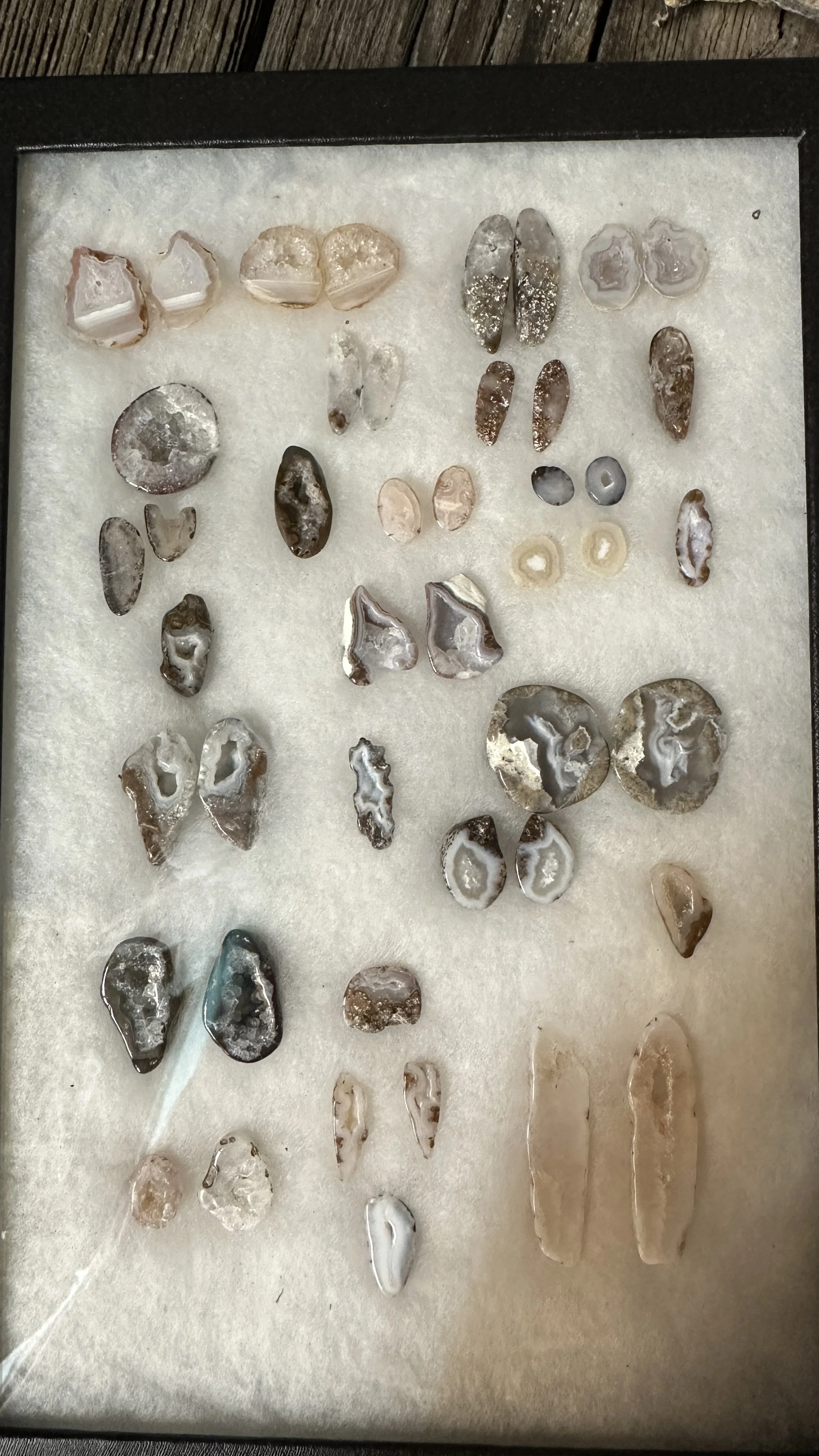 Mini Geode Ear Ring pairs and Singles