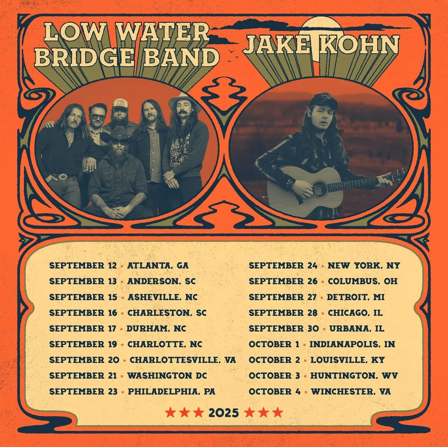 🚨 Big news from the Ascend family 🚨

We couldn&rsquo;t be prouder of our guys in Low Water Bridge Band as they hit the road with Jake Kohn this fall! From Atlanta to New York, Chicago to Louisville, and wrapping at home in Winchester, VA &mdash; th