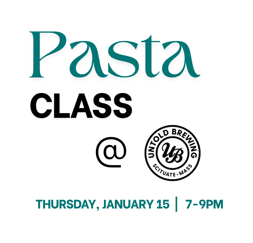 Pasta making class at Untold Brewing (Scituate) - January 15, 2025