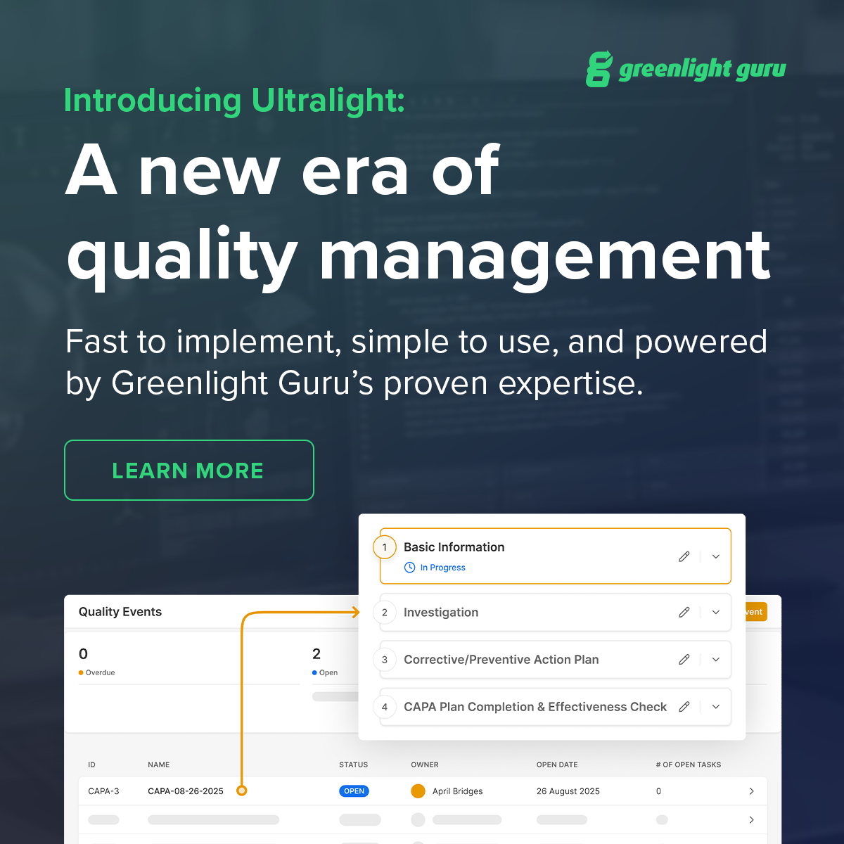 Greenlight Guru Product Marketing