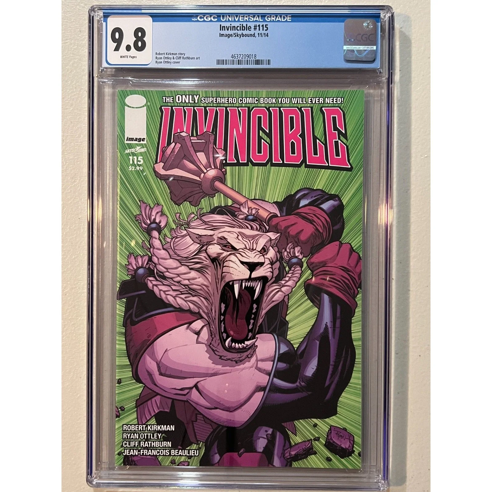 Image Comics Invincible #115 CGC 9.8 (2014) 1st Battle Beast Cover!