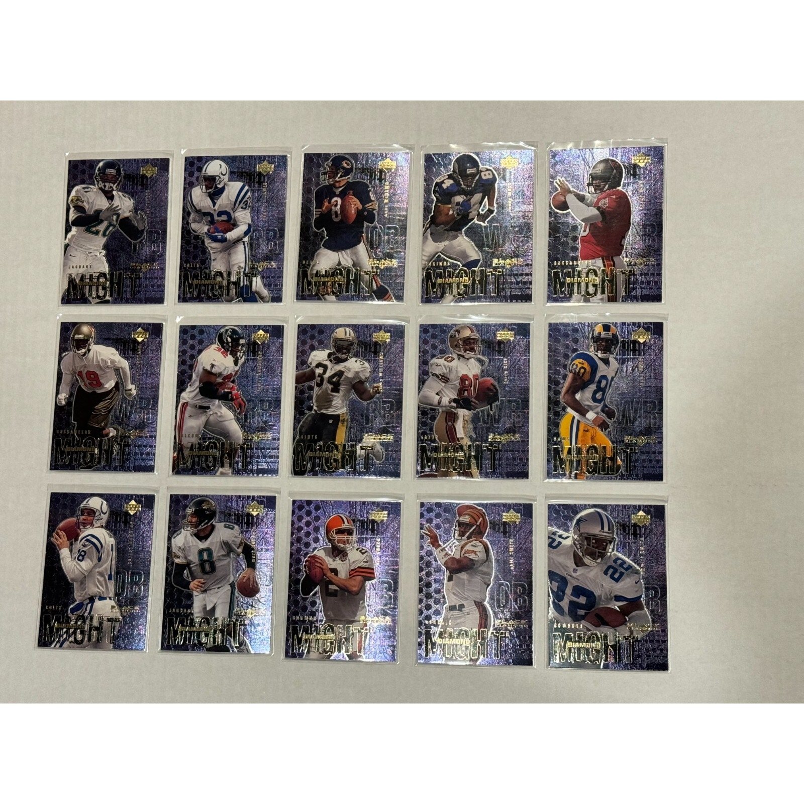 2000 UD NFL Black Diamond Diamond Might 15 Card Insert Set