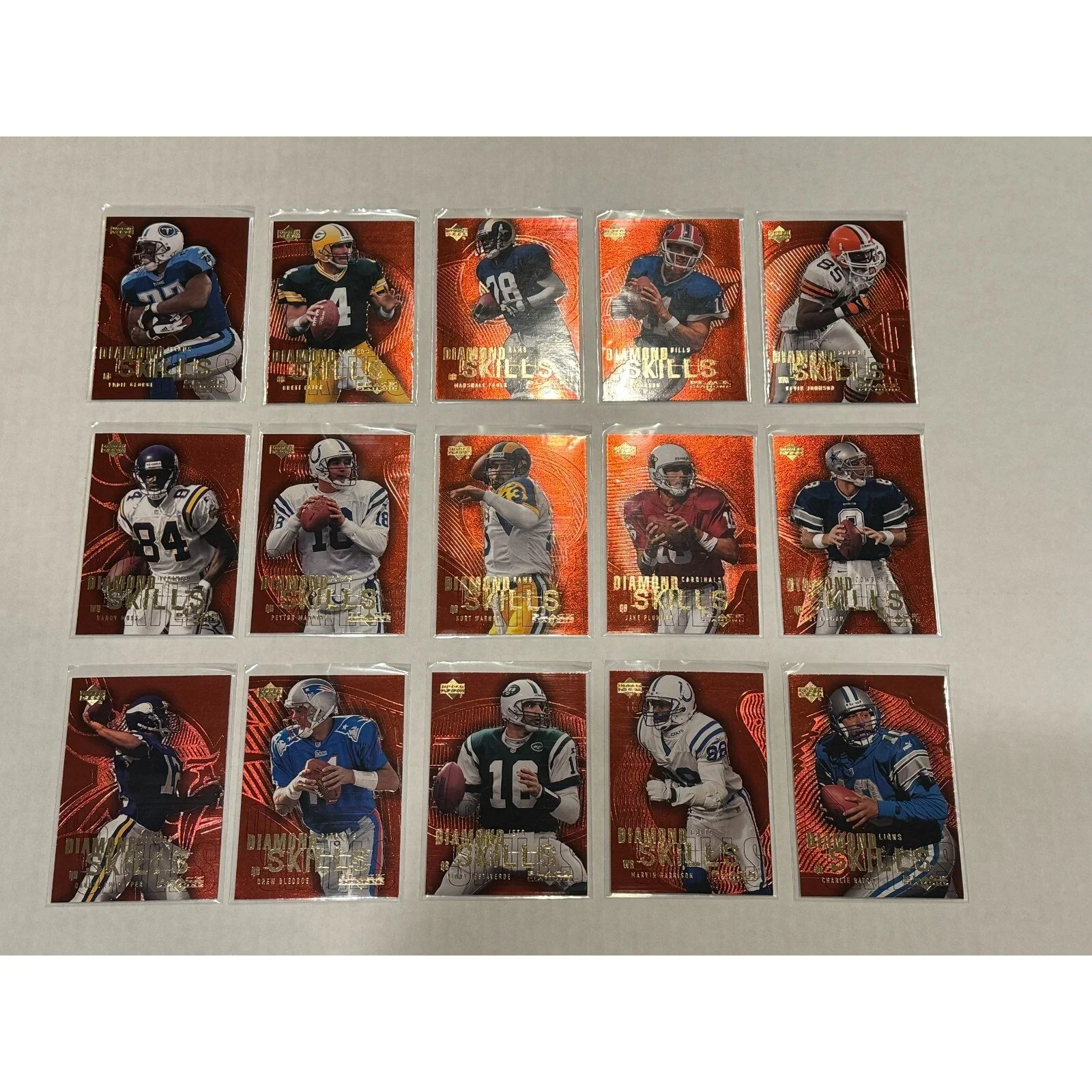 2000 UD NFL Blk Diamond Diamond Skills 15 Card Insert Set w/ONE RANDOMLY GRADED
