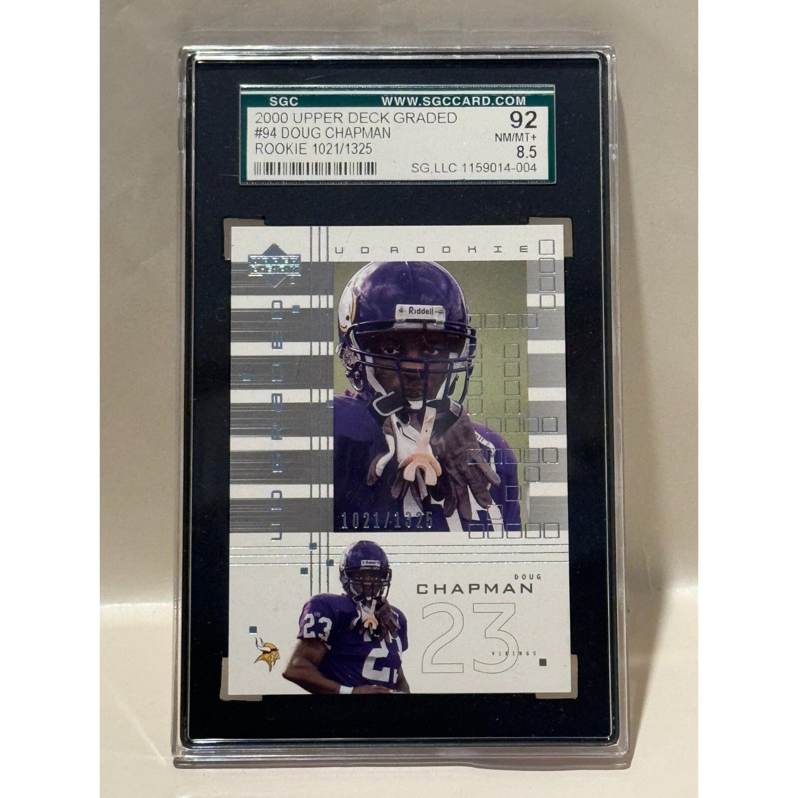 2000 Upper Deck Graded Doug Chapman #94 SGC 92 NM/NM+ 1021/1325