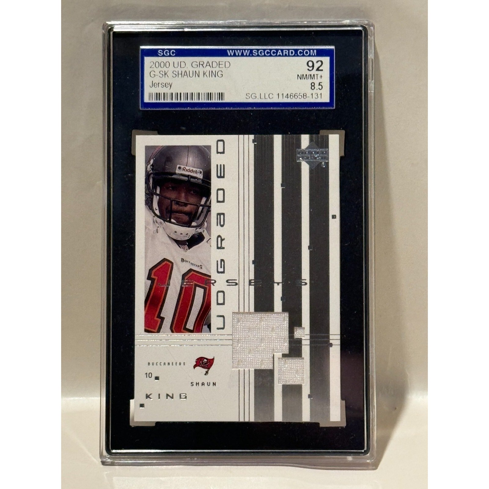 2000 Upper Deck Graded G-SK Shaun King Jersey Patch SGC 92 NM/NM+