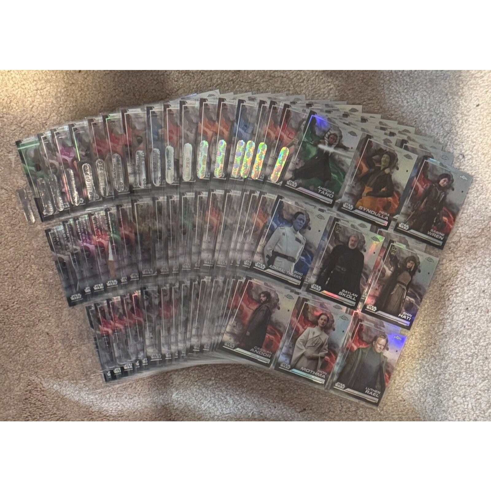 2024 Topps Chrome Star Wars Refractor Complete Set 150 Cards