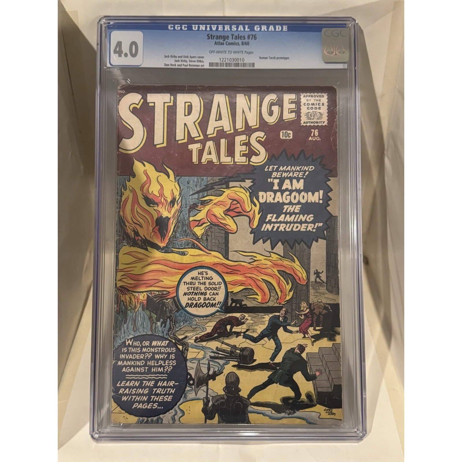 Atlas (Marvel) Comics Strange Tales #76 CGC 4.0 (1960) Human Torch Prototype!