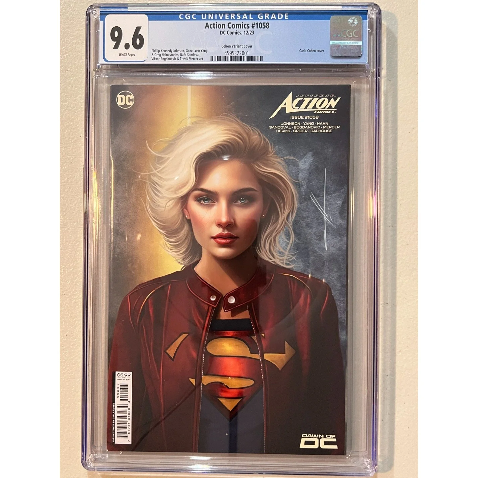 D.C. Comics Action Comics #1058 CGC 9.6 Carla Cohen Variant