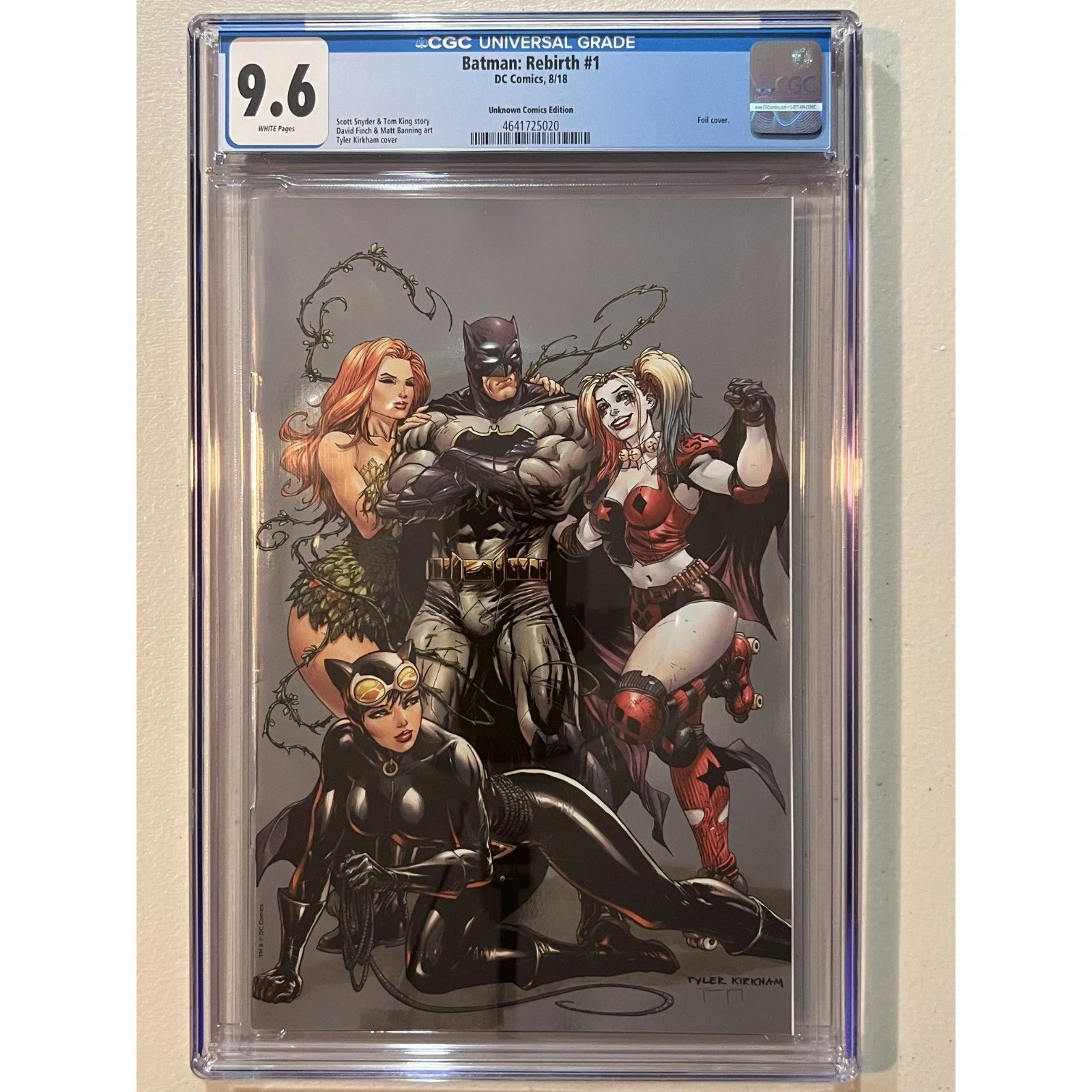 D.C. Comics Batman: Rebirth #1 CGC 9.8 (2018) Tyler Kirkham Virgin Foil
