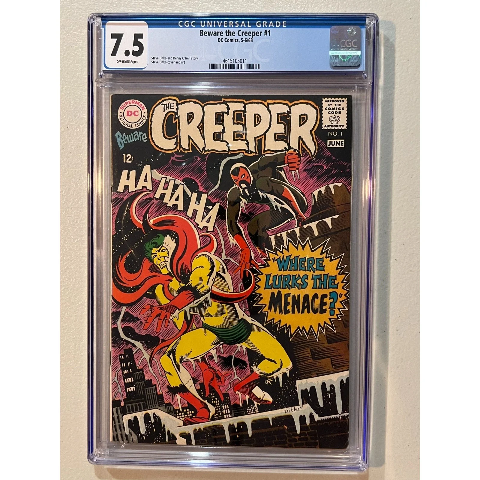 D.C. Comics Beware The Creeper #1 CGC 7.5 (1968)