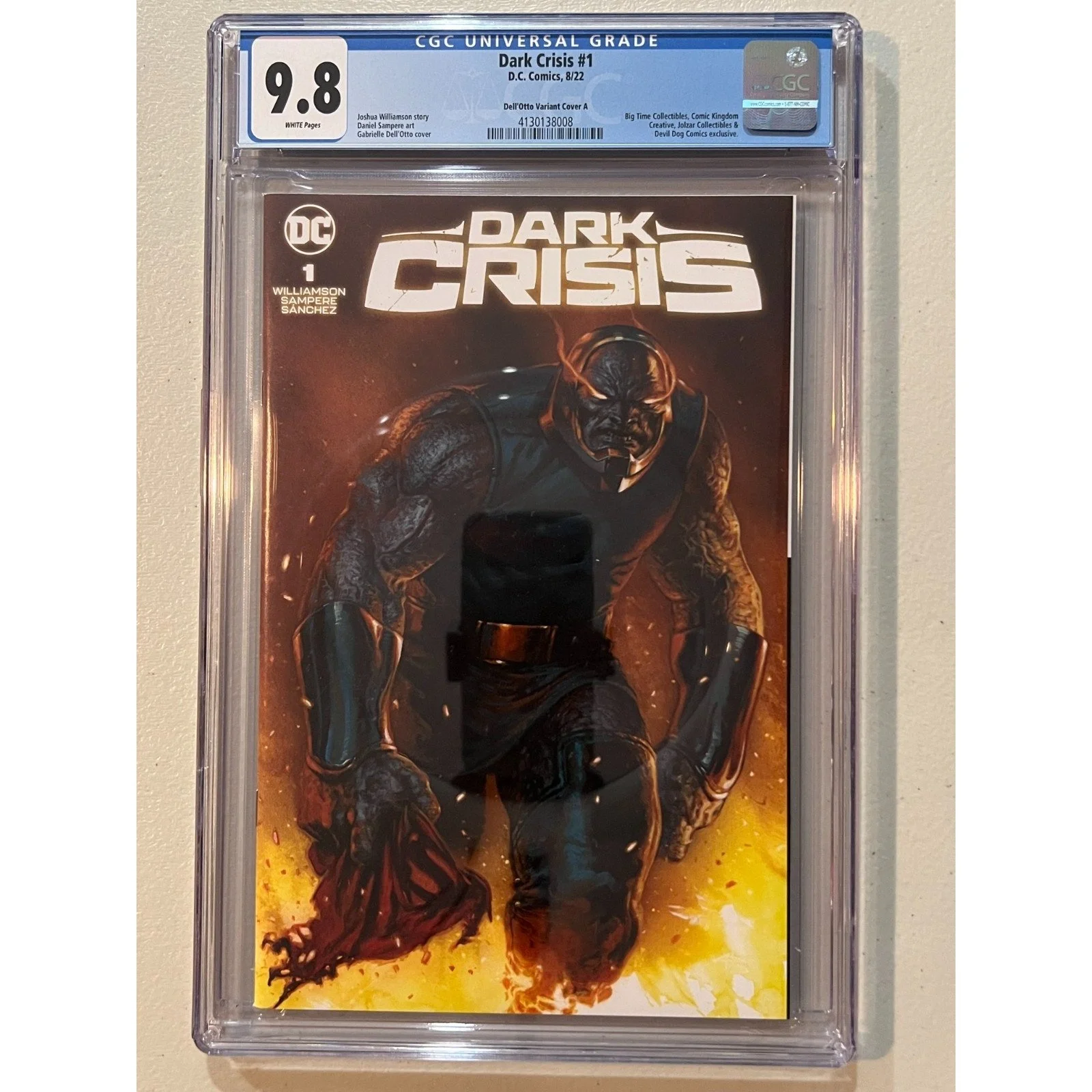 D.C. Comics Dark Crisis #1 CGC 9.8 (2022) Dell'Otto Variant Cover A